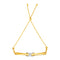 Adjustable Friendship Bracelet with Infinity Motif in 14k Yellow and White Gold